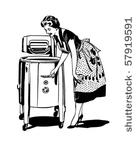 mom does the washing   retro...