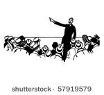 public speaker   retro clip art