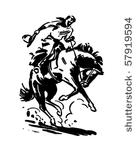 rodeo rider 2   retro clip art