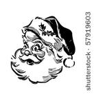 santa   retro clip art