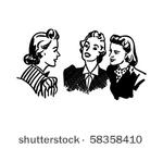 three gals chatting   retro...