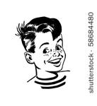 retro boy   clip art
