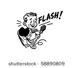 news flash   retro clip art