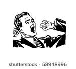 yawning and stretching   retro...