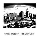 cityscape   retro clip art
