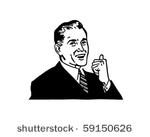 happy sales guy   retro clip art