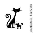 retro cats   clip art