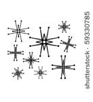 retro stars 6   clip art