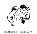 strongman   retro clip art