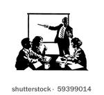 board meeting   retro clip art