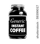 jar of instant coffee   retro...