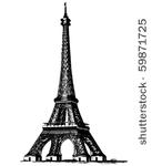 eiffel tower 2   retro clip art