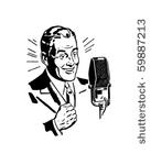 radio announcer 2   retro clip...