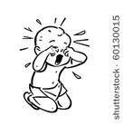 baby crying   retro clip art