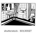 bathroom 1   retro clip art