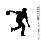 bowler silhouette   retro clip...