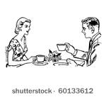 couple having tea   retro clip...