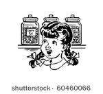 girl in candy store   retro...