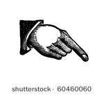 hand pointing down   retro clip ...
