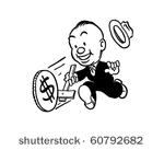 money wheel   retro clip art