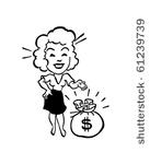 rich gal   retro clip art