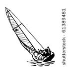 sailboat   retro clip art