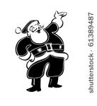 santa claus   retro clip art