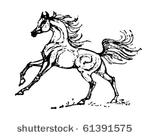 stallion   retro clip art