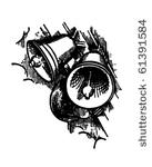 three bells   retro clip art