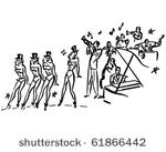 chorus line   retro clip art