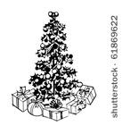 christmas tree and gifts  ...