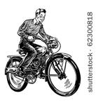 motorized bicycle   retro...