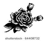 beautiful rose   retro clipart...