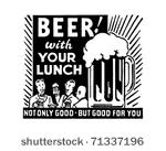 beer with your lunch   retro ad ...