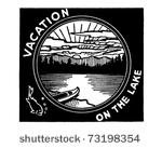 vacation on the lake   retro ad ...