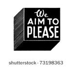 we aim to please   retro ad art ...