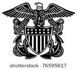 navy officer crest   retro ad...