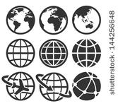 earth vector icons set....