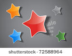 vector star stickers  marks 