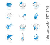 cool  simple weather icon set
