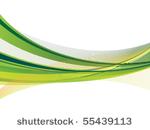dynamic green and yellow swoosh
