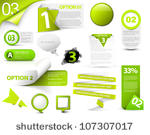 set of green vector progress ...