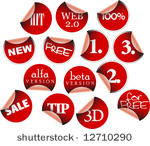 labels badges and stickers with ...