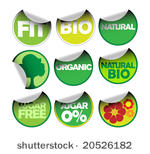 set of labels for organic ...