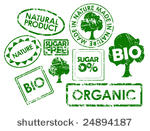 set of stamps for organic ...