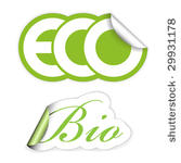 set of eco and bio labels for...