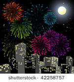 fireworks in the centre of the...