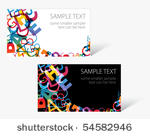 set of modern business card...