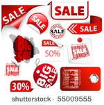 set of red discount tickets ...