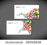 set of modern gift card...
